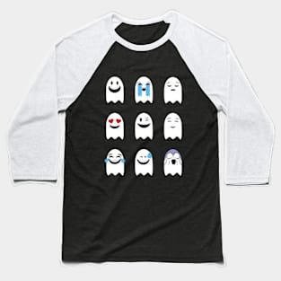 Ghosts Emoji Baseball T-Shirt
